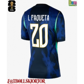 Brasilien Lucas Paqueta #20 Bortatröja Dam VM 2026 Kortärmad